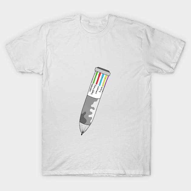 Pencil of emotion T-Shirt by DarkoRikalo86